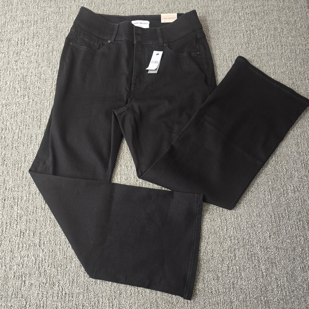Lane Bryant Tighter Tummy Bootcut Jeans NWT Black High Rise 14S Stretch